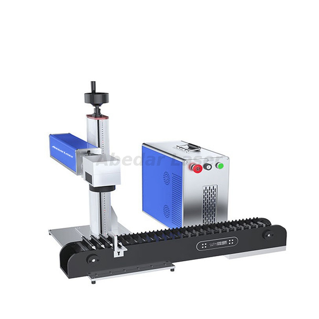 Pen Fiber Laser Marking Machine With Conveyor Belt