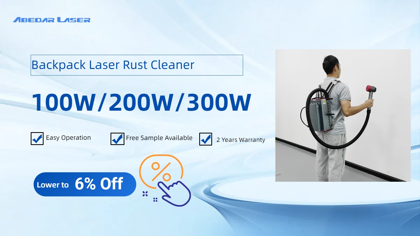 300W Backpack Laser Cleaning Machine